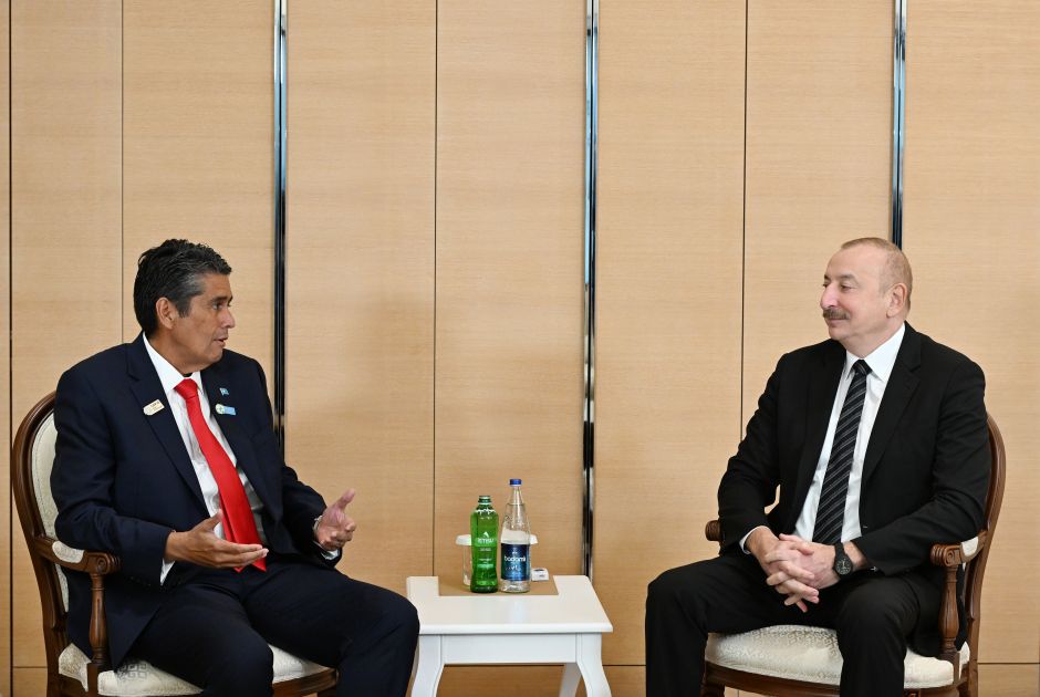 President Ilham Aliyev meets with President of Palau [PHOTOS/VIDEO]