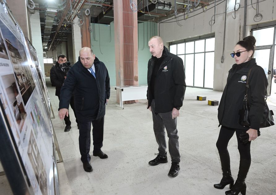 President Ilham Aliyev, First Lady Mehriban Aliyeva review ongoing construction of Hilton Garden Inn in Aghdam [PHOTOS/VIDEO]