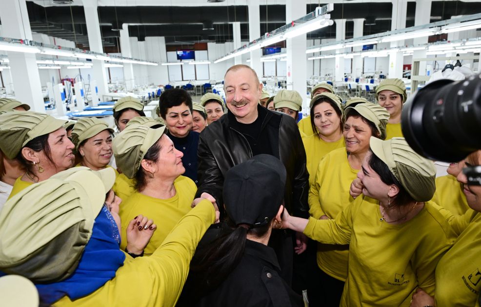 President Ilham Aliyev visits Khankendi garment factory [PHOTOS/VIDEO]
