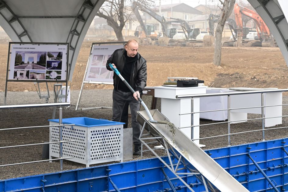 President Ilham Aliyev attends groundbreaking ceremony for Victory Park in Khankendi [PHOTOS/VIDEO]