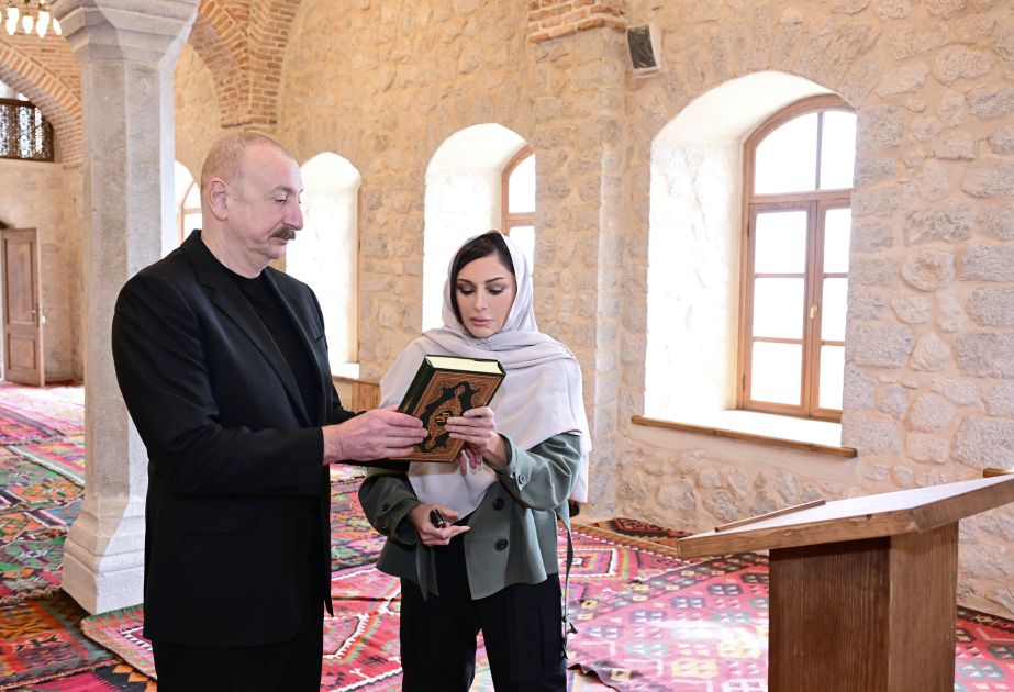 President Ilham Aliyev and First Lady Mehriban Aliyeva attend several openings and inspected construction work in Shusha [PHOTOS]