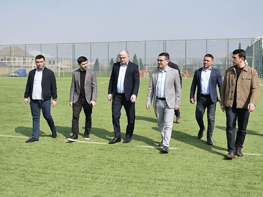 Football facilities inspected in Ganja and Mingachevir [PHOTOS]