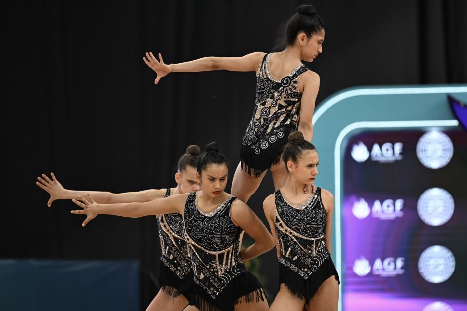 Azerbaijani rhythmic gymnasts wins silver at AGF Trophy in Baku [PHOTOS]