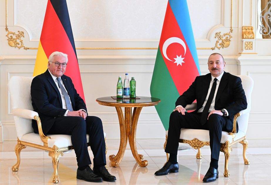 President Ilham Aliyev holds one-on-one meeting with President of Germany [VIDEO]