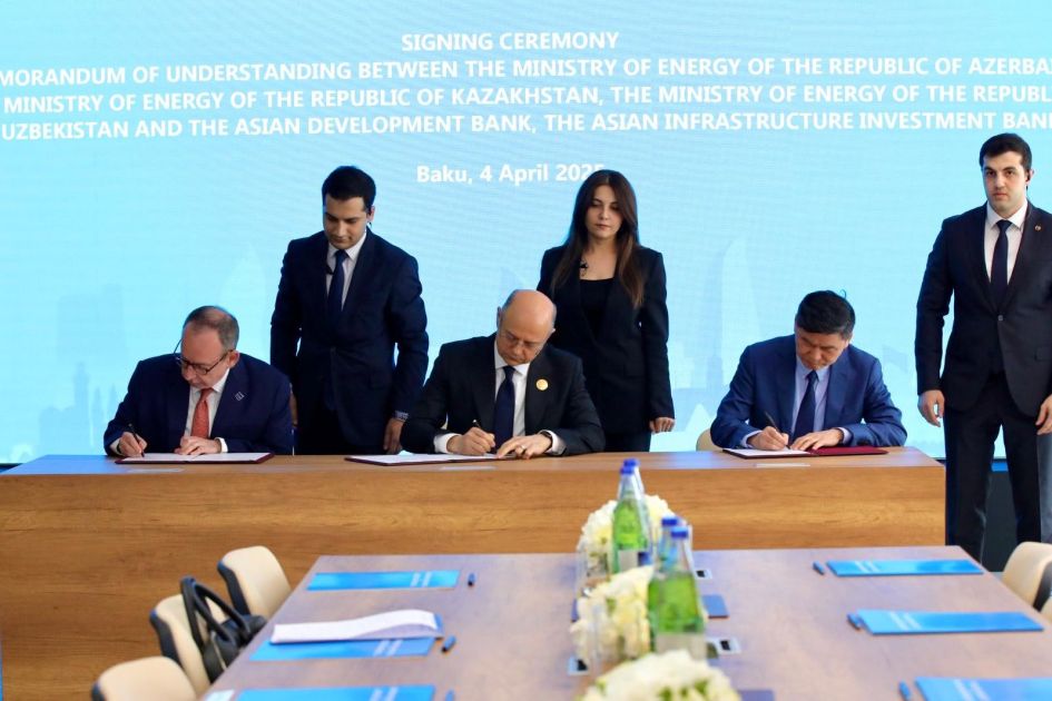 Azerbaijan, Kazakhstan, Uzbekistan to cooperate with ADB and AIIB on Caspian Green Energy Corridor [PHOTOS]