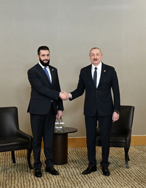 President Ilham Aliyev meets with interim President of Syria in Antalya [PHOTOS/VIDEO]