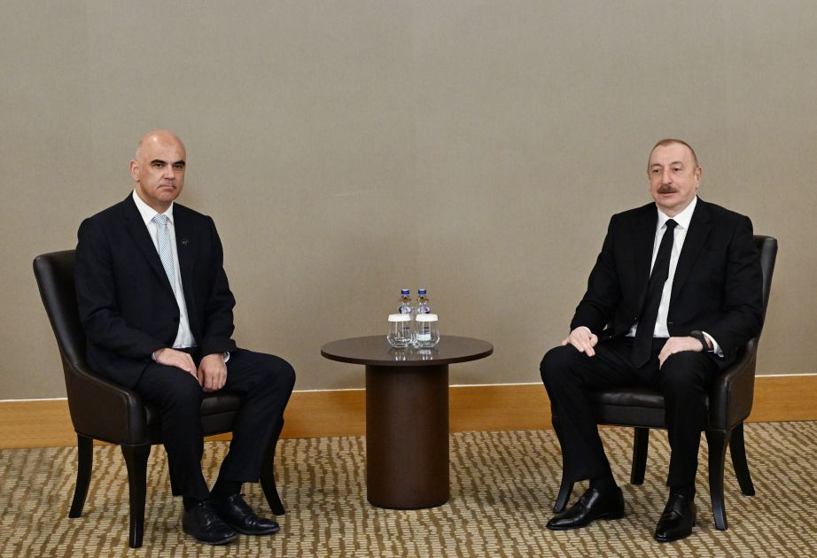 President Ilham Aliyev meets with Council of Europe Secretary General Alain Berset in Antalya  [VIDEO]