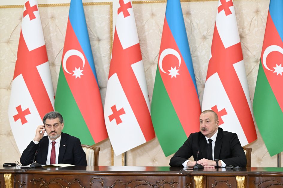 President Ilham Aliyev, President Mikheil Kavelashvili make press statements [PHOTOS]