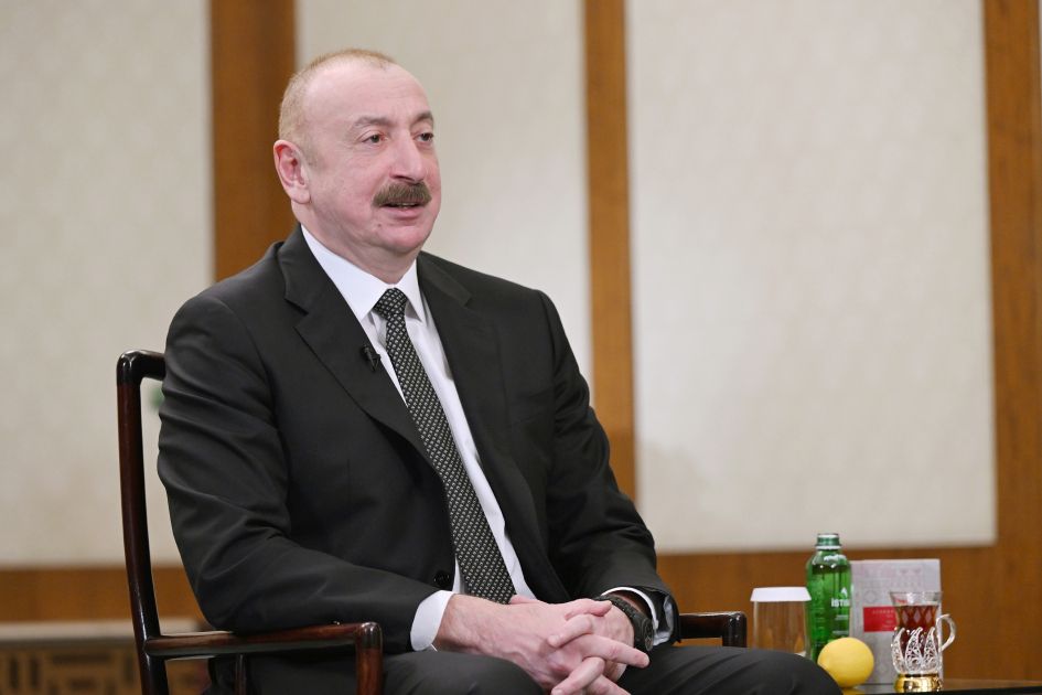 President Ilham Aliyev interviewed by CGTN in Beijing [PHOTOS/VIDEO]