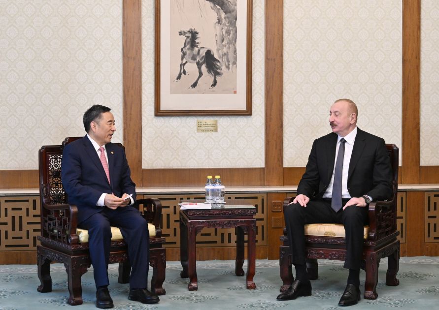 President Ilham Aliyev met with Chairman of Board of China Energy Engineering Corporation Limited in Beijing [PHOTOS/VİDEO]