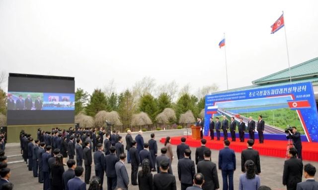 North Korea and Russia begin building their first road link