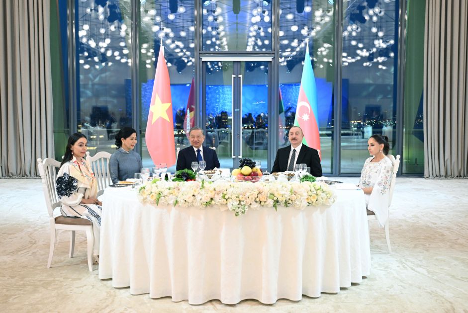 President Ilham Aliyev hosts state banquet in honor of GenSec of Vietnam's Central Committee of Communist Party [PHOTOS/VIDEO]