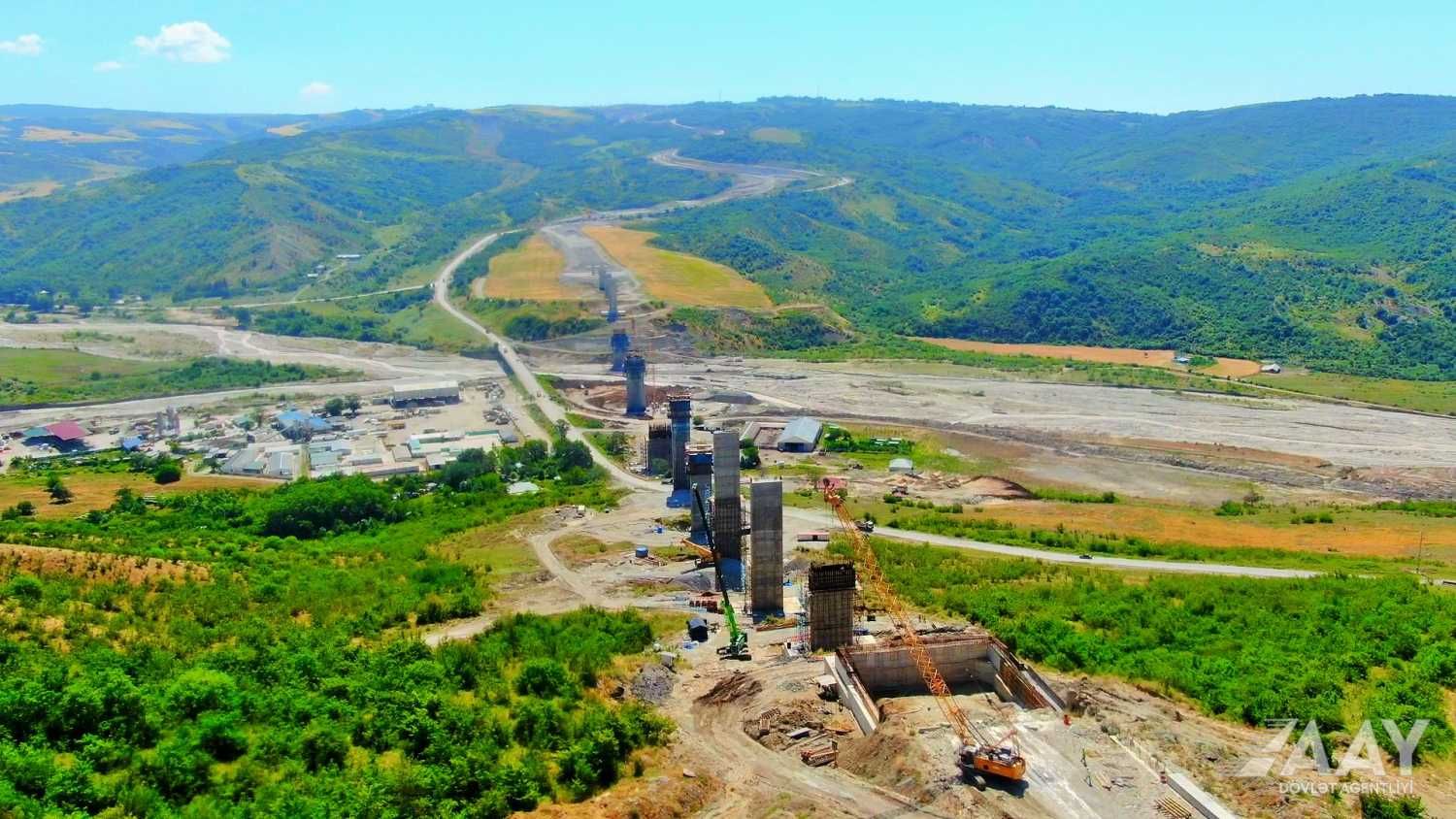 Construction progress revealed on Azerbaijan’s tallest suspension bridge