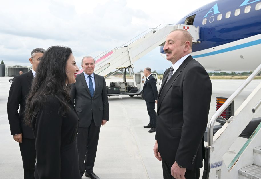 President Ilham Aliyev arrives on working visit to Albania [PHOTOS]