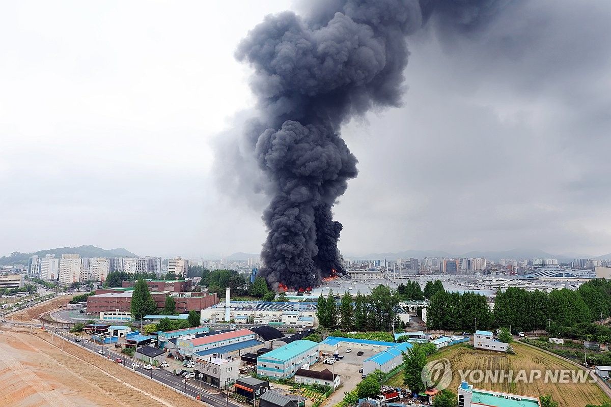 Massive fire halts production at Kumho Tire’s Gwangju Plant