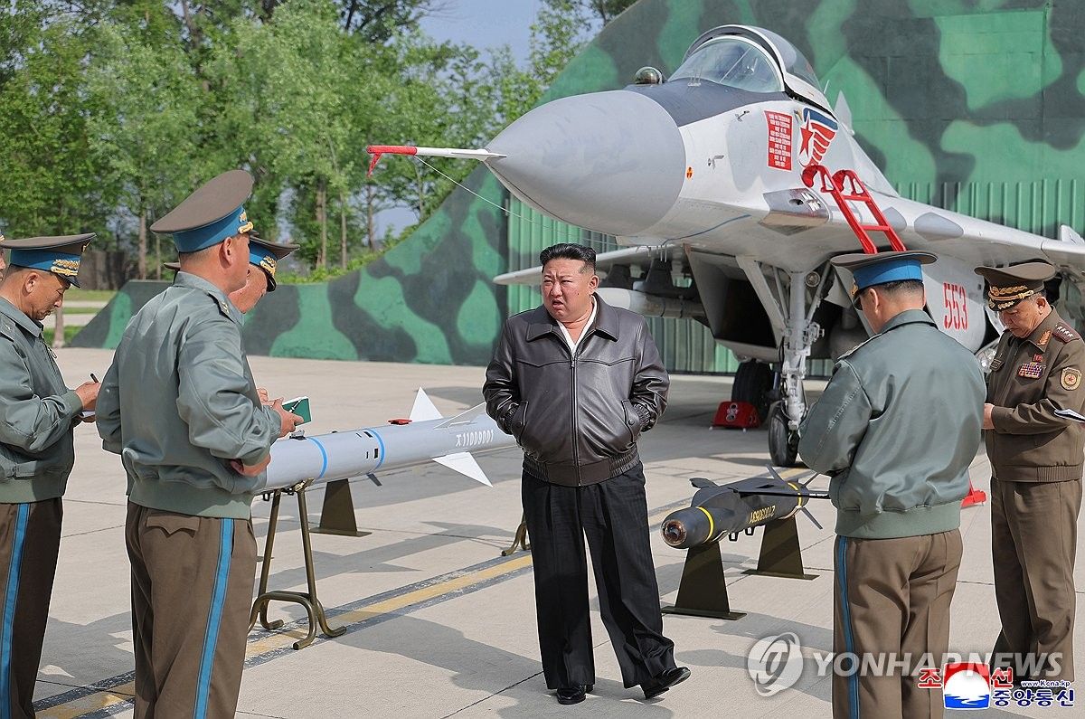N.K. leader Kim oversees anti-air combat, air raid drills, calls for stronger war preparations