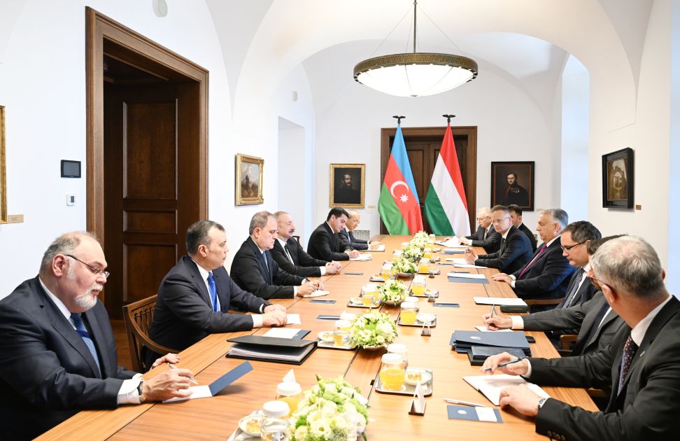 President Ilham Aliyev, PM Viktor Orbán hold expanded meeting [PHOTOS]