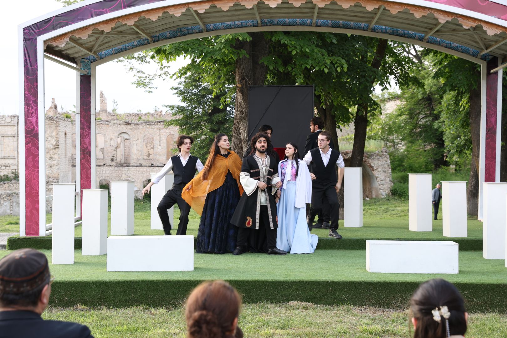 Shusha hosts theatrical tribute to Uzeyir Hajibeyli at Khari Bulbul Festival [PHOTOS]