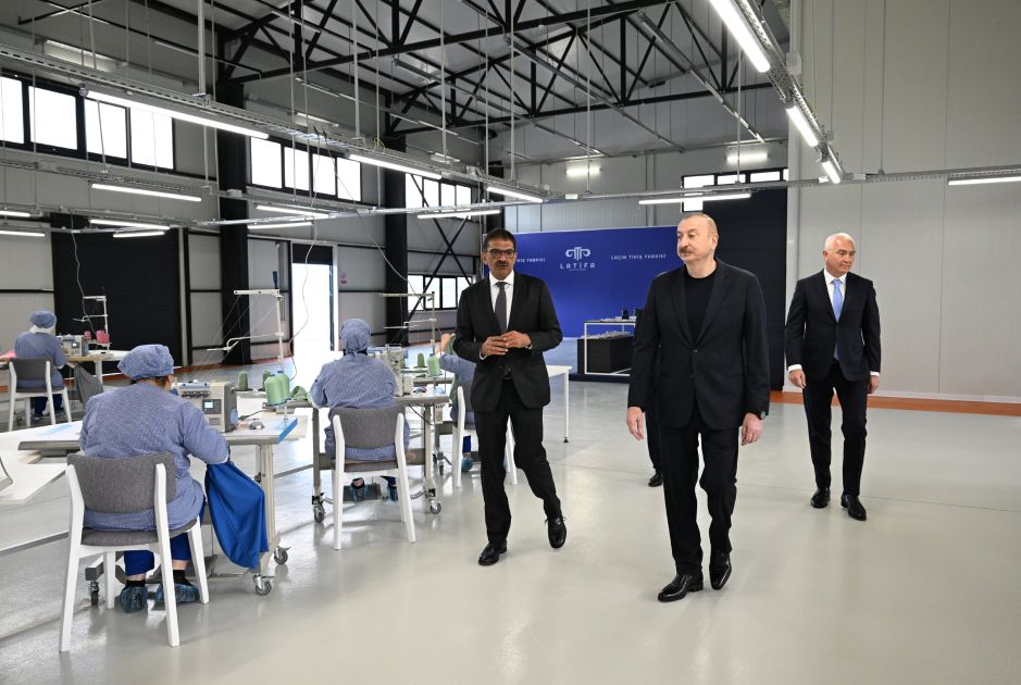 President Ilham Aliyev attends opening of “LATIFA” Lachin Garment Factory [PHOTOS/VIDEO]