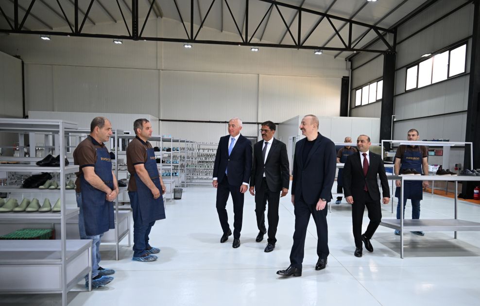 President Ilham Aliyev attends opening ceremony of Lachin branch of "PIRSHAGHI" footwear factory [PHOTOS/VIDEO]