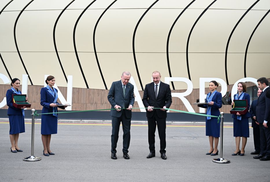 President Ilham Aliyev, Recep Tayyip Erdoğan attend inauguration ceremony of Lachin Int'l Airport [PHOTOS]