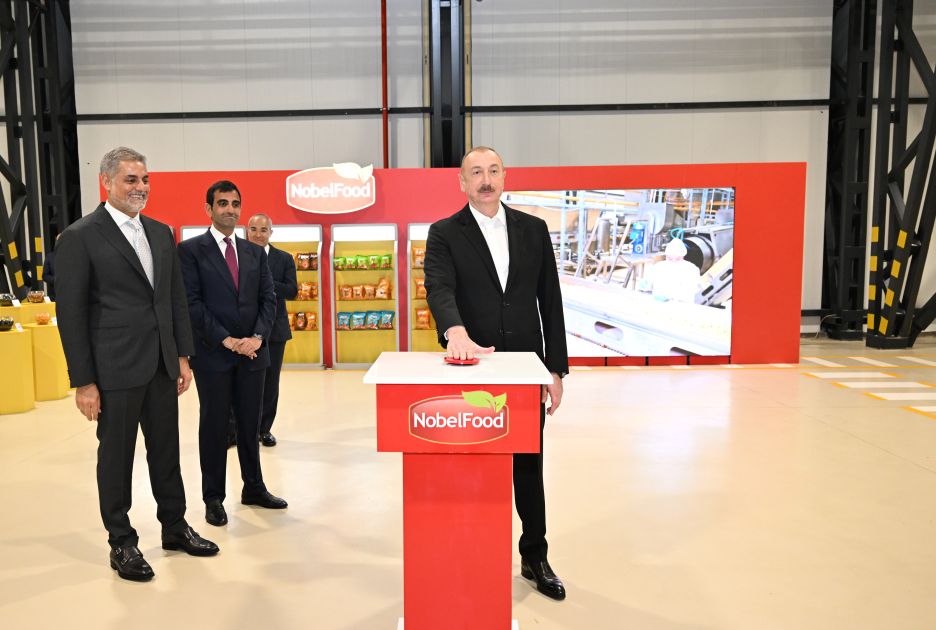 President Ilham Aliyev attended opening of snack production plant in Baku [PHOTOS/VIDEO]