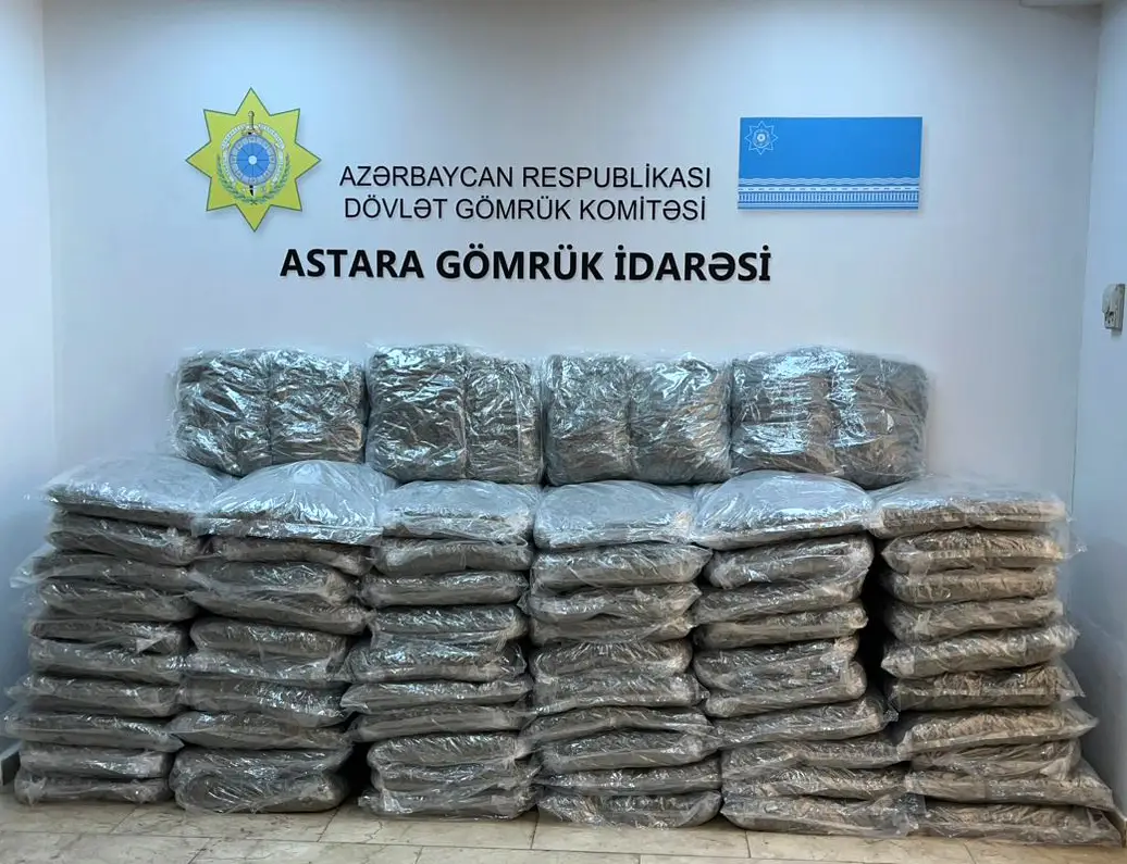 Over 200 kg of marijuana seized at Astara border hidden under watermelon cargo