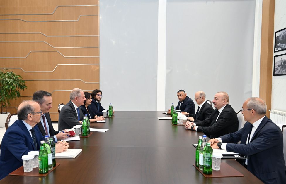 President of Azerbaijan Ilham Aliyev receives Italian delegation led by Minister for Enterprises and Made in Italy in Mingachevir [PHOTOS]