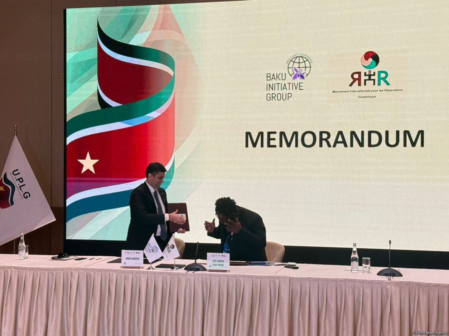 Guadeloupe Reparations Movement and Baku Initiative Group sign Memorandum of Mutual Cooperation [PHOTOS]