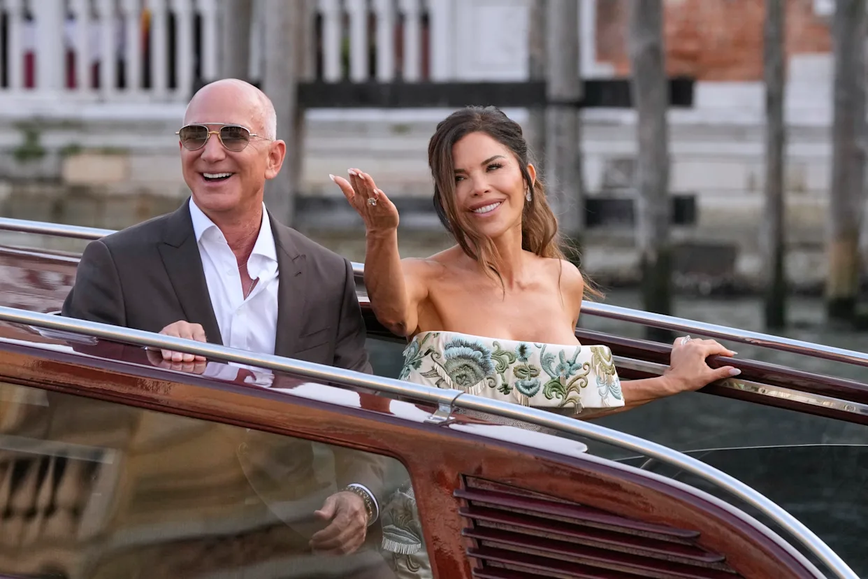 Jeff Bezos, Lauren Sanchez star in ‘wedding of the year’ in Italy