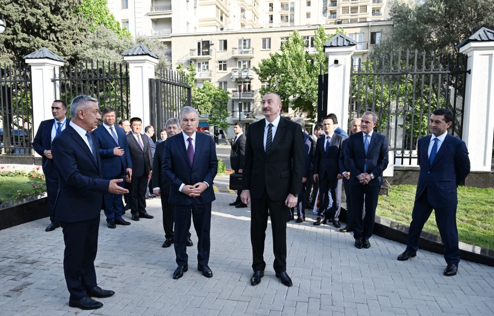Presidents Ilham Aliyev and Shavkat Mirziyoyev attended inauguration of Uzbekistan’s new embassy building in Azerbaijan [PHOTOS]