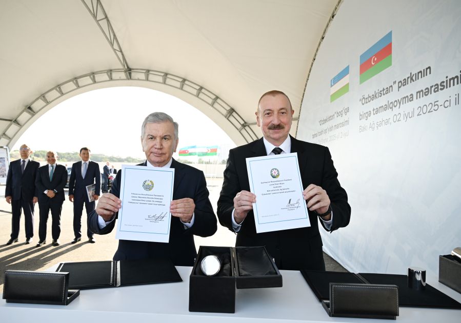 Foundation stone laid for “Uzbekistan” Park in Baku [PHOTOS]
