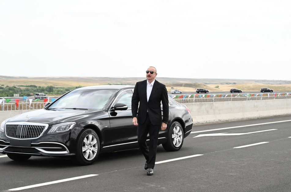 President Ilham Aliyev attends inauguration of Ahmadbayli-Fuzuli-Shusha highway
