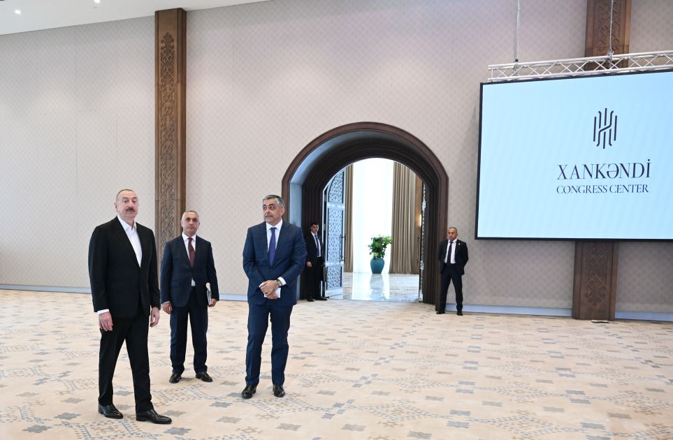 President Ilham Aliyev attends opening of Khankendi Congress Center [PHOTOS]