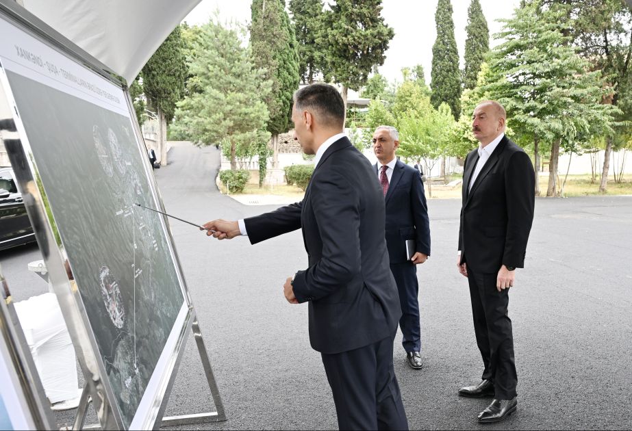 President Ilham Aliyev inspected site designated for Khankendi-Shusha cable car construction [VIDEO]