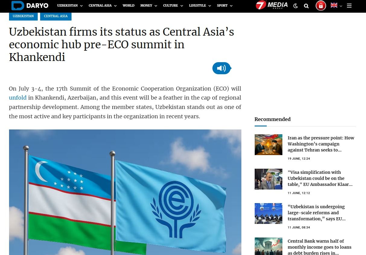 Trend News Agency's ECO analysis gains regional media attention [PHOTO]