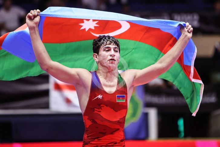 Azerbaijan adds gold and silver on day six of U-20 Wrestling Championships