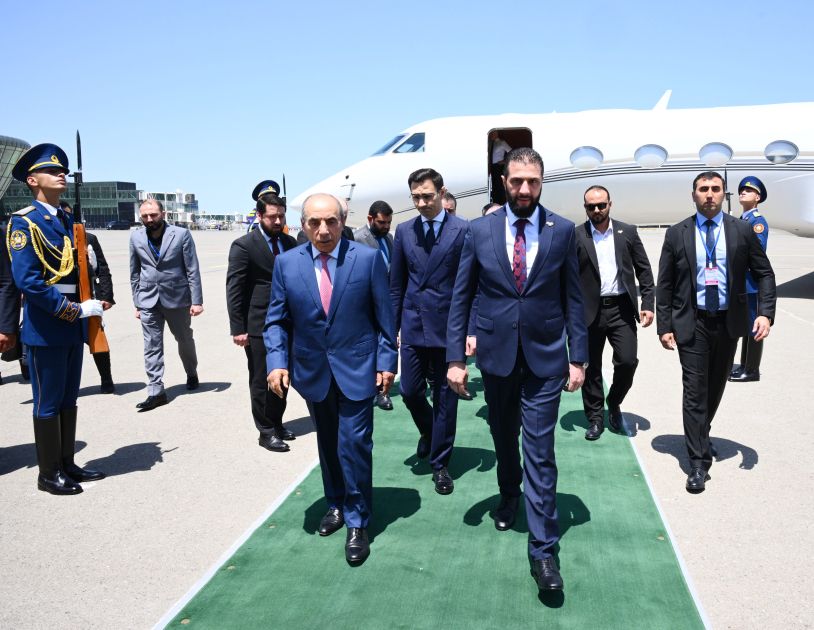 Transitional President of Syria Ahmad al-Sharaa arrives in Azerbaijan on a working visit [PHOTOS]