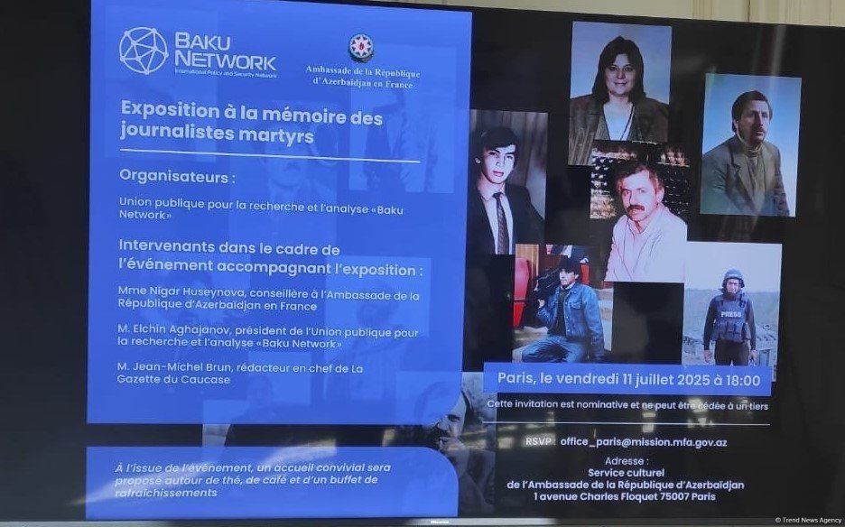 Baku Network raises awareness in Paris for the first time about Azerbaijani journalists who died amid Armenian aggression [PHOTOS/VIDEO]