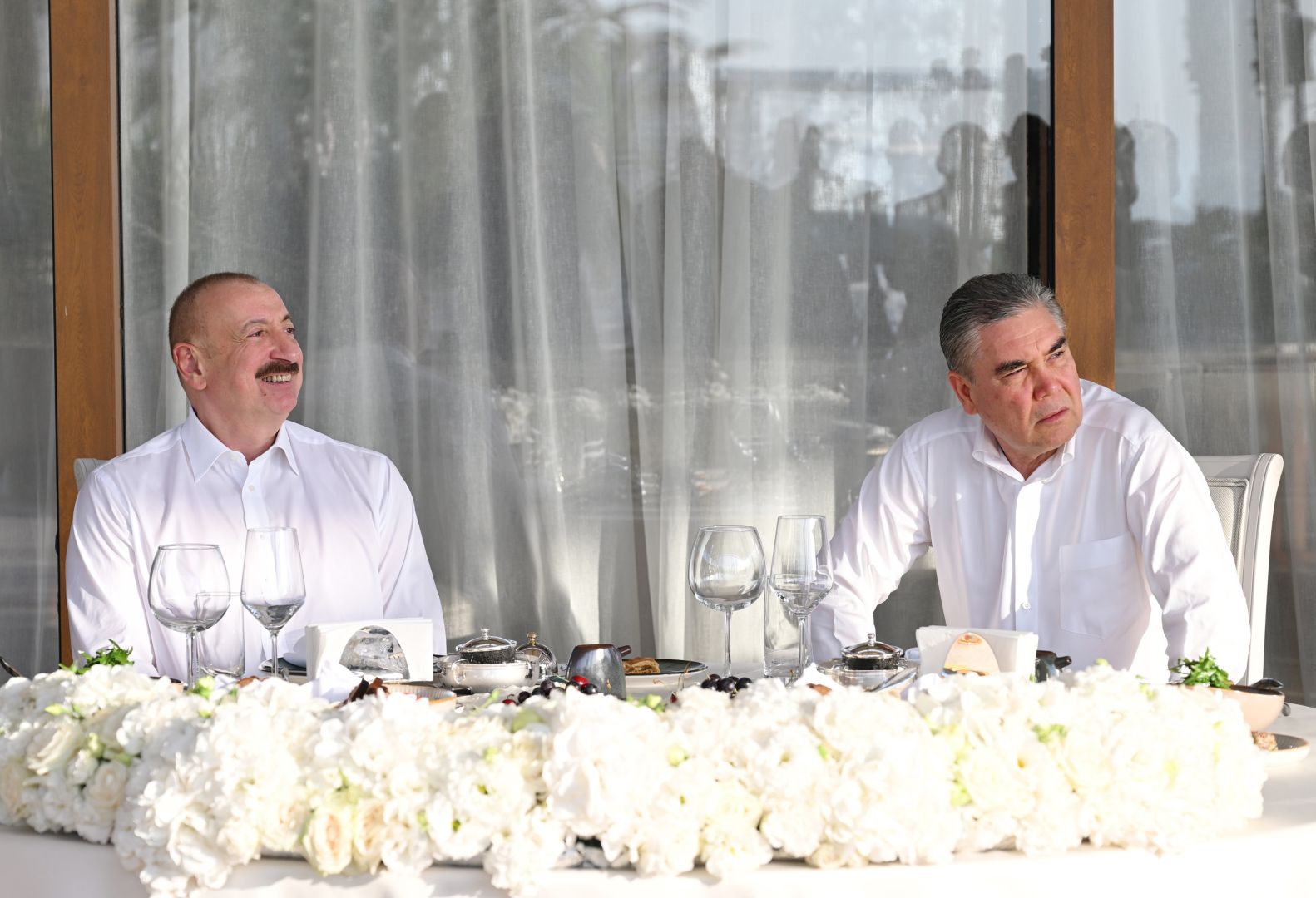 President Ilham Aliyev, Chairman of Halk Maslahaty of Turkmenistan have joint lunch