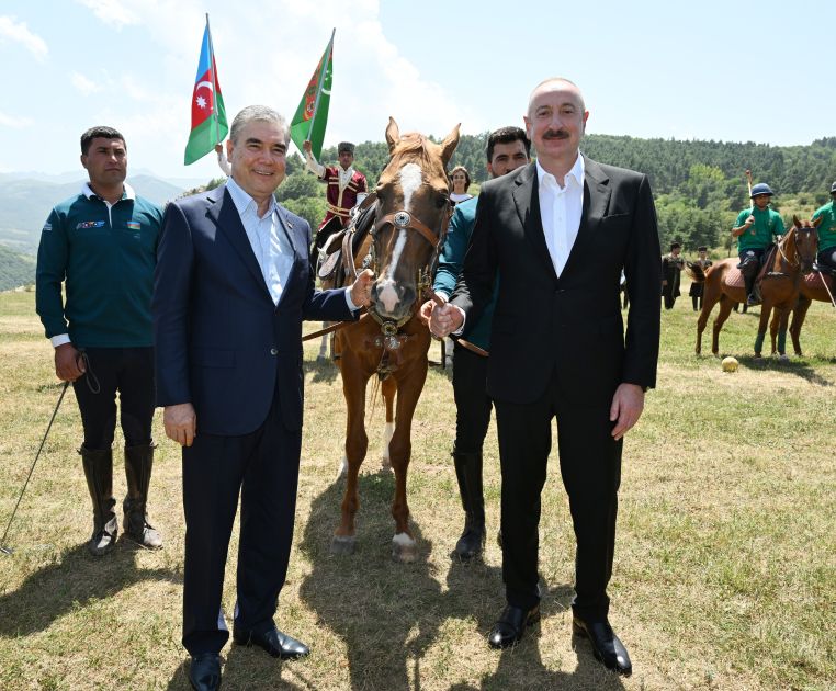 Garabagh horse named “Dostlug” presented to Gurbanguly Berdimuhamedov at Jidir Duzu plain [PHOTOS]