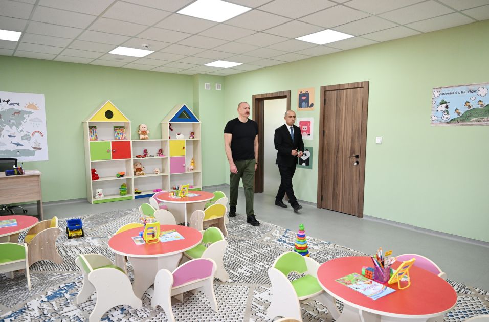 President Ilham Aliyev attends opening of nursery-kindergarten No. 1 in Aghdam city [PHOTOS]