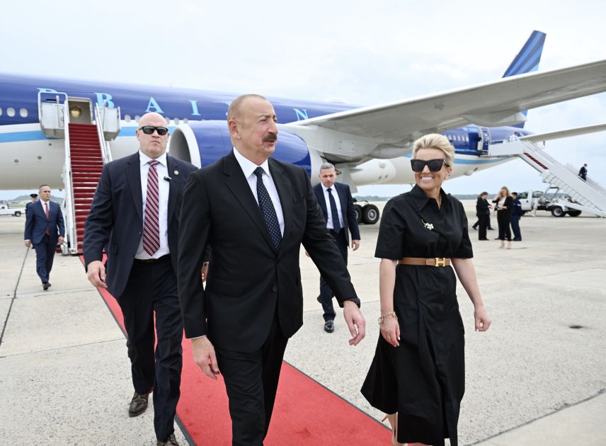 President Ilham Aliyev arrives in USA for working visit [PHOTOS/VIDEO]