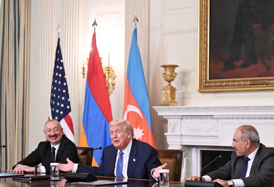 U.S. President Donald Trump makes press statement at the White House