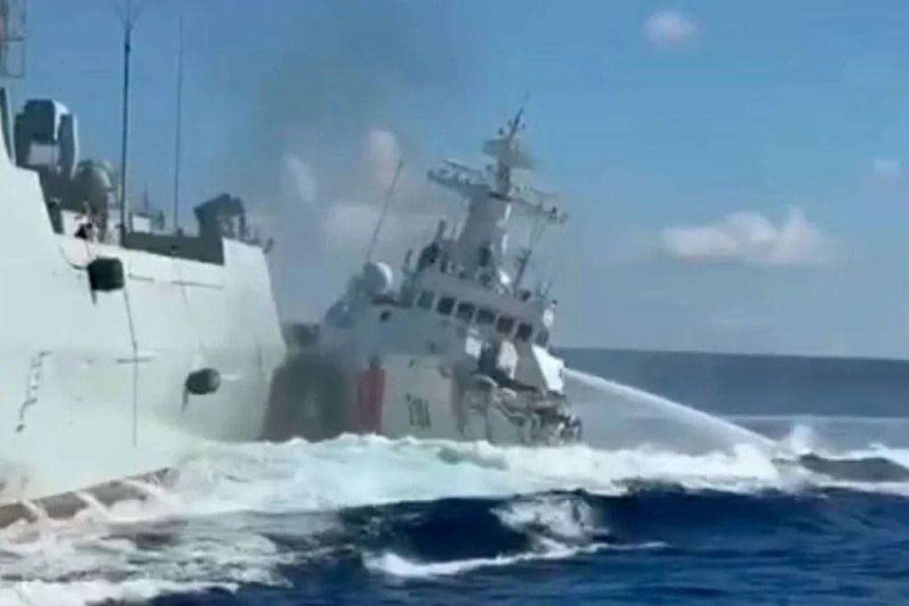 Tensions spike as Chinese vessels collide during South China sea confrontation