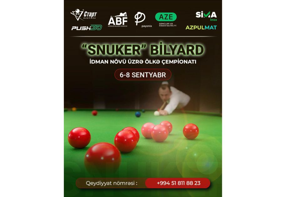 Azerbaijan to host first-ever Snooker Championship
