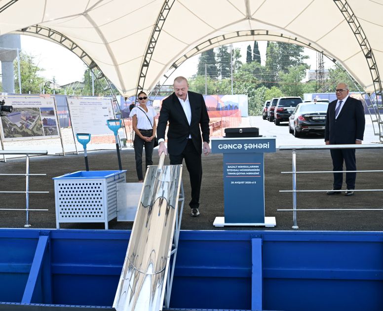 Foundation stone laid for basalt products manufacturing facility in Ganja [PHOTOS]