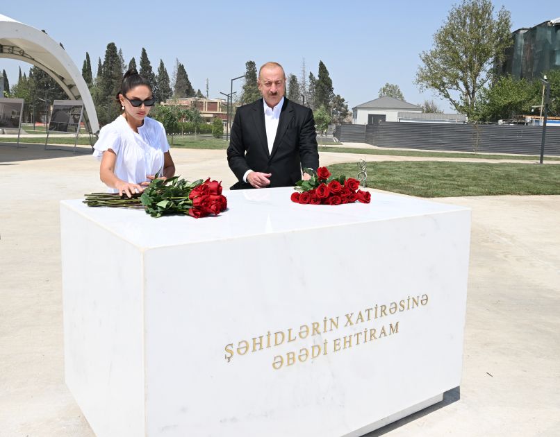 President Ilham Aliyev, First Lady Mehriban Aliyeva review work carried out at Ganja Memorial Complex [PHOTOS]