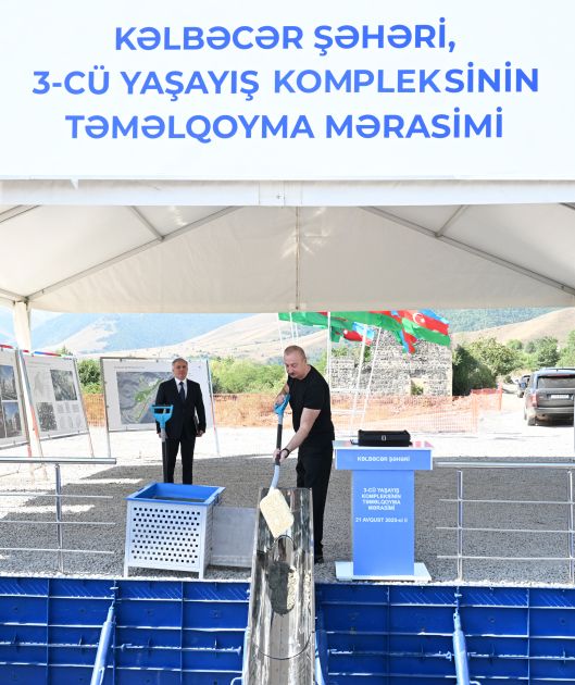 President Ilham Aliyev lays foundation stone for 3rd residential complex in Kalbajar [PHOTOS/VIDEO]