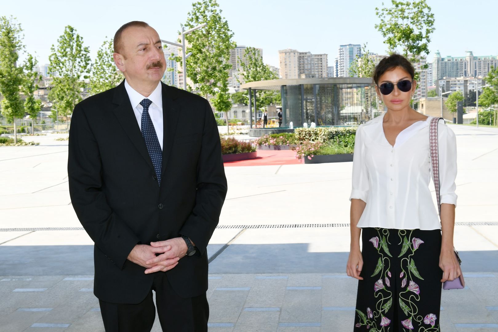 President Ilham Aliyev and First Lady Mehriban Aliyeva reviews restoration of private houses and infrastructure in Kolatag village of Aghdara